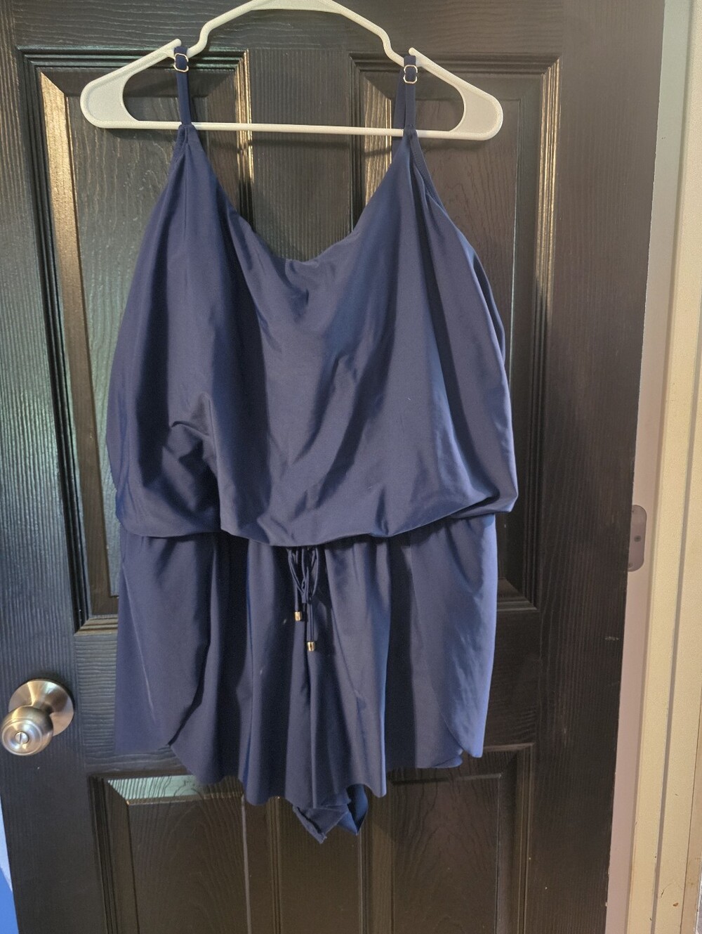 Navy Romper Style Bathing Suit